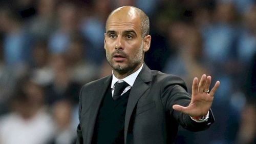 Pep Guardiola came up against Mark Hughes at Etihad.