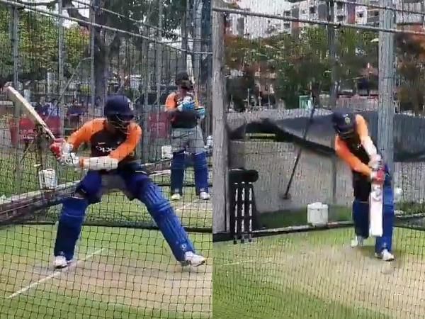 Bumrah batting practice at nets