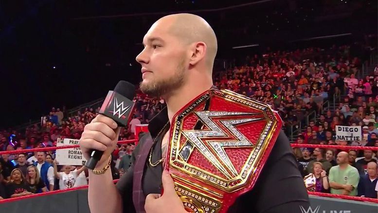 Corbin holds the vacated Universal Championship on Monday Night RAW.