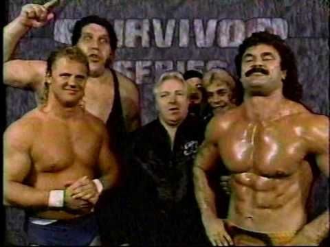 Survivor Series 1988: Andre the Giant, Mr.Perfect, Rick Rude, Dino Bravo, Bobby Heenan, and Jimmy Hart
