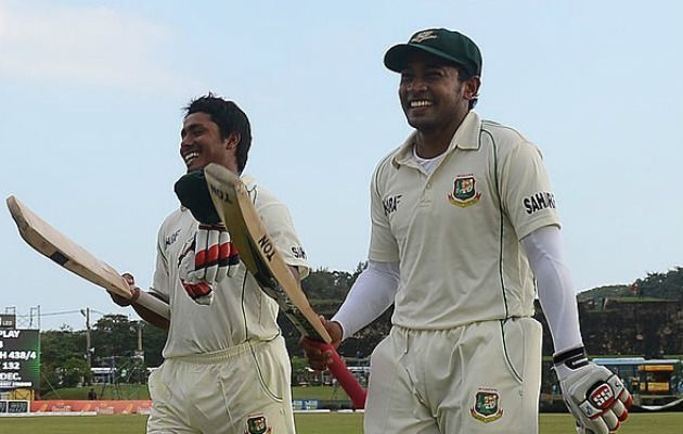 Mushfiqur Rahim and Mohammad Ashraful at Galle in 2013