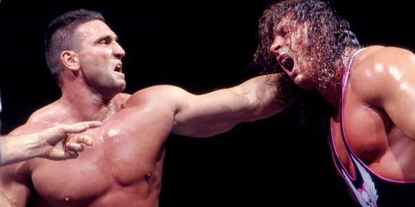 Ken Shamrock pastes Bret Hart