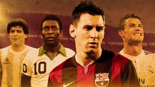 Maradona, Pele, Messi, and Ronaldo