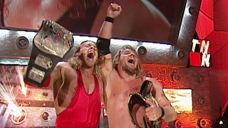Jericho and Christian as champions.