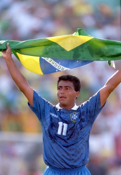 Romario with the Brazil flag
