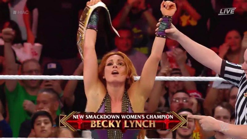 Becky Lynch won the SD Live women&#039;s championship at HIAC 2018