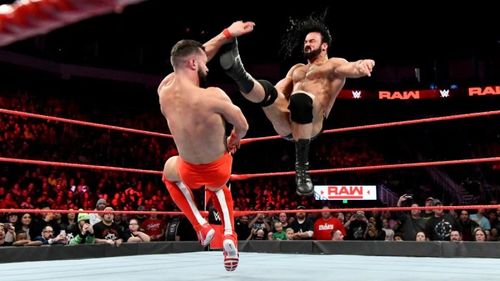 Drew McIntyre in action against Finn Balor