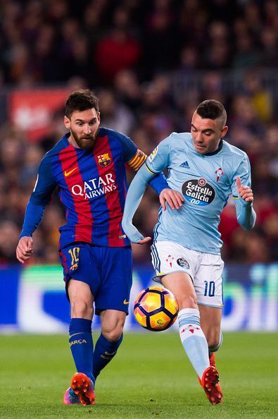 Iago Aspas in action against Barcelona