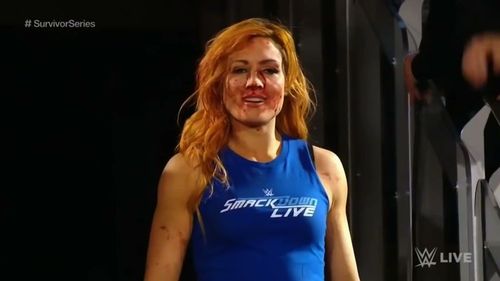 Becky Lynch was brutally hit by RAW's Nia Jax when the SD Live team invaded the flagship show