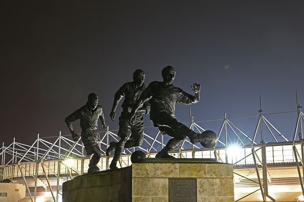 Sir Stanley Matthew statue outside Stoke City