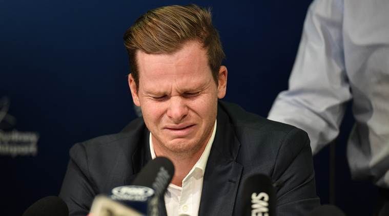 Steve Smith addresses the media after the ball-tampering scandal