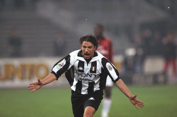 Alessandro Del Piero celebrates scoring a goal