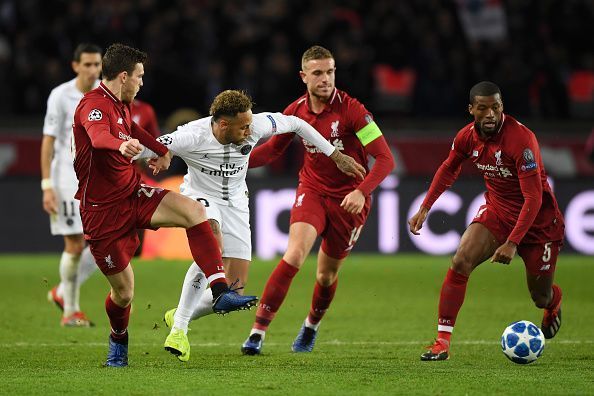 Neymar&#039;s eagerness to constantly be on the ball saw him focused upon by Liverpool players throughout