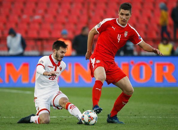 Nikola Milenkovic (right) is a powerhouse on Manchester United&#039;s radar