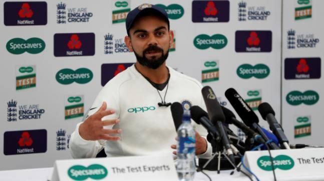 Virat during a Press meet