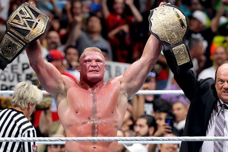 Will this shot be joined by another picture of Brock holding two different belts?