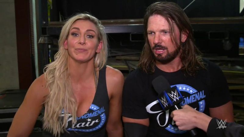 Charlotte Flair and AJ Styles
