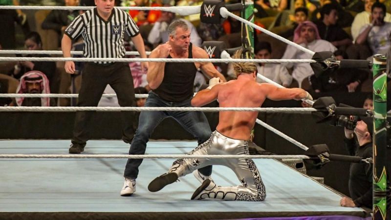 Shane McMahon during his match with Dolph Ziggler