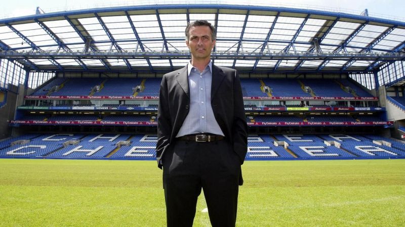 Jose Mourinho at the Stamford Bridge in 2004