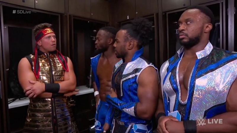 The Miz and The New Day exchanged some words backstage.