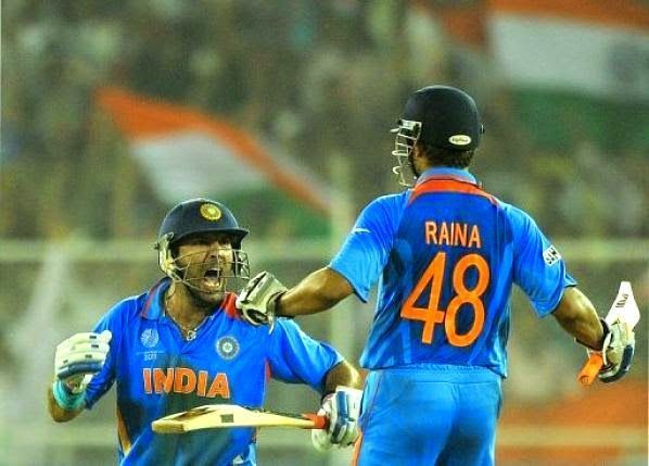 Suresh Raina's 34 was one of the reasons India defeated Australia in the quarters