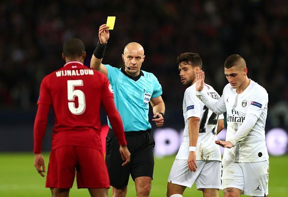 Wijnaldum struggled to deal with PSG&#039;s quality in midfield and was lucky not to have been sent off
