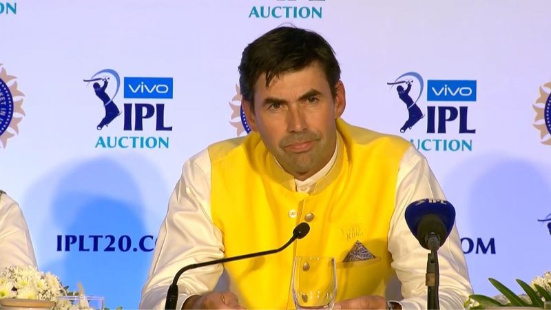 Stephen Fleming at the IPL Auction 2018