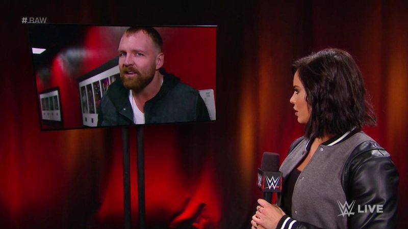 Dean Ambrose on a screen