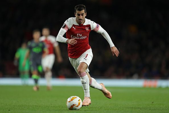 Mkhitaryan in action during Arsenal&#039;s goalless draw - where he could have had a goal and assist