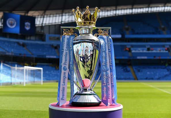 The Premier League trophy