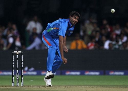 Munaf Patel during the 2011Â World Cup