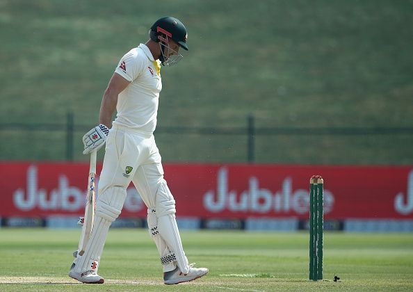 Shaun Marsh with the bat, Pakistan v Australia: 2nd Test - Day Two, Abu Dhabi