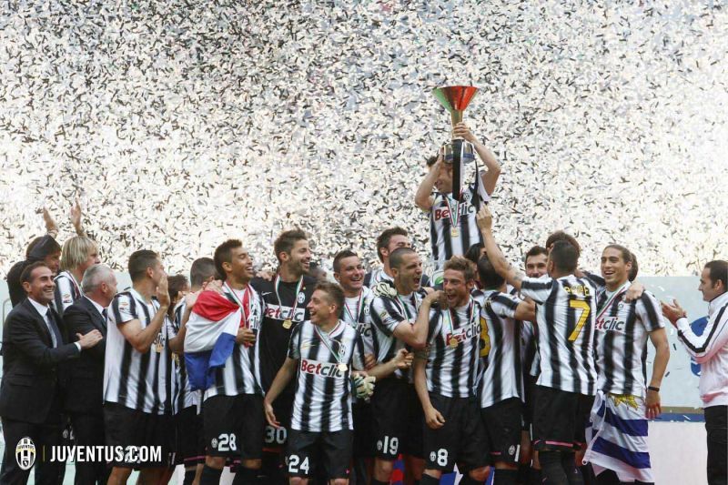Juventus celebrate their 2011-12 Serie A championship