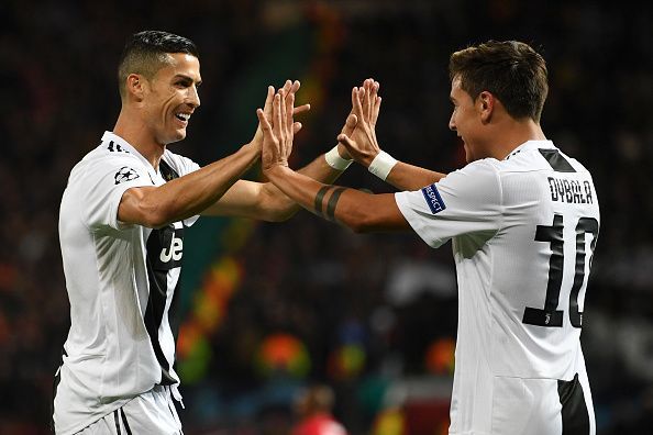 Cristiano Ronaldo (L) and Paulo Dybala (R) will be the main threat to United