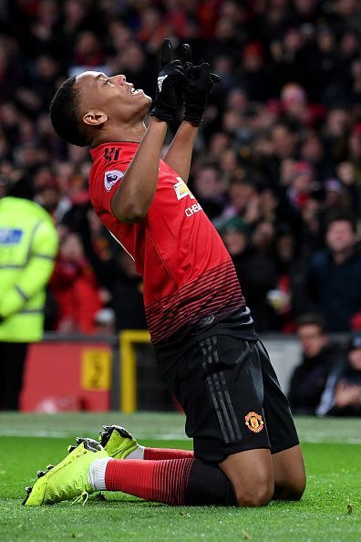 Martial after scoring against Everton - Premier League