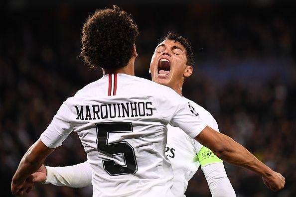 Silva and Marquinhos helped PSG hold on to their lead