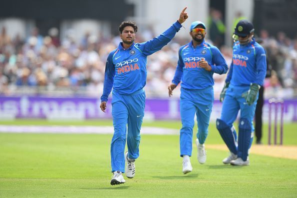 The Windies batsmen found it hard to tackle Kuldeep&#039;s chinaman bowling