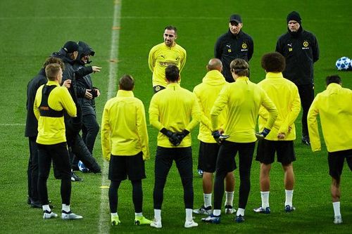 Borussia Dortmund Training Session and Press Conference