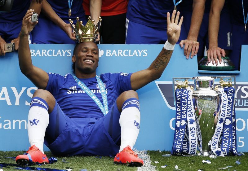 Didier Drogba during his 2nd stint with Chelsea in the 2014-15 season.