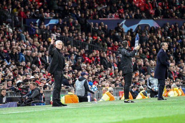 Mourinho during the game against Juventus