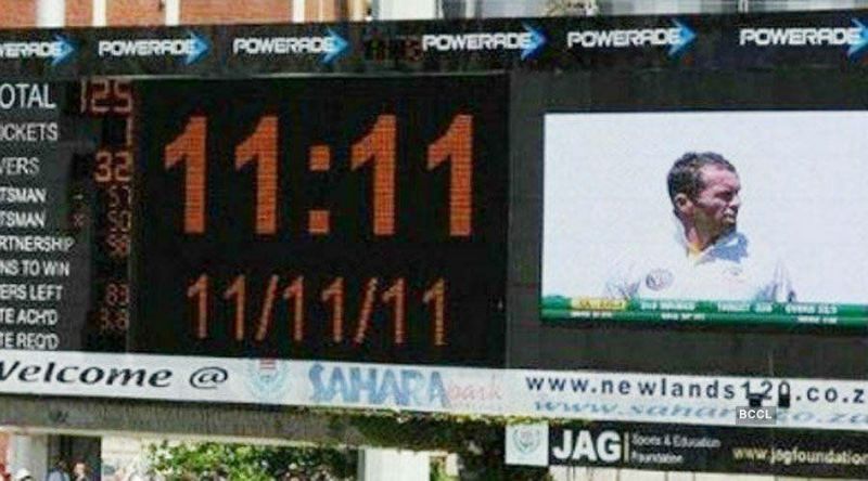 On November 11, 2011, at the exact time of 11:11 am South Africa needed 111 runs to win the Test match