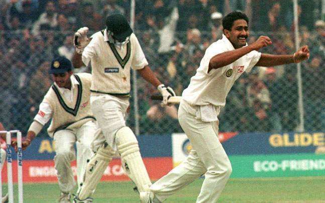 Kumble created history when he picked up all 10 wickets against Pakistan
