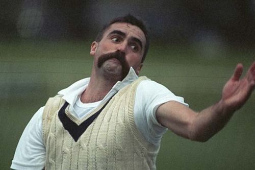 Merv Hughes -- an Australian player of the yesteryear was known to sport a moustache