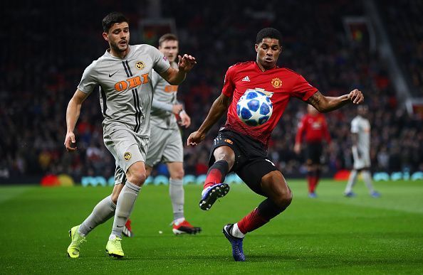 Action from Manchester United v BSC Young Boys at the UEFA Champions League Group H match