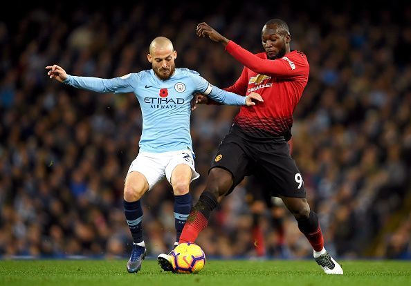 David Sila and Romelu Lukaku, Manchester City v Manchester United - Premier League 2018/19
