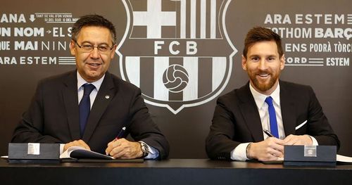 Messi signed a new contract last November