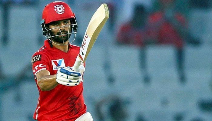 Manan Vohra in action for the Kings XI Punjab