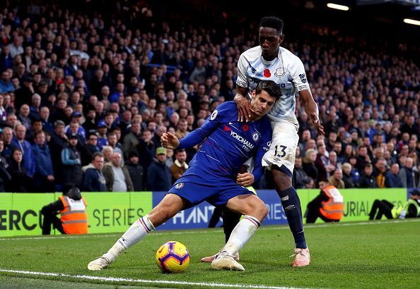 Morata had a tough time once more on this occasion, against determined debutant Mina