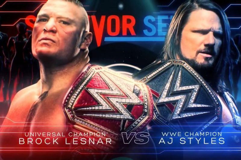 Brock Lesnar and AJ Styles face off for the second year in a row