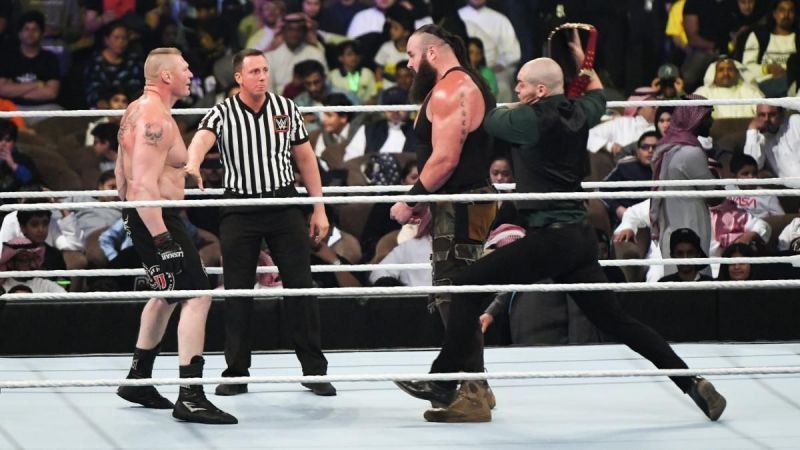 Corbin attacked Strowman at Crown Jewel